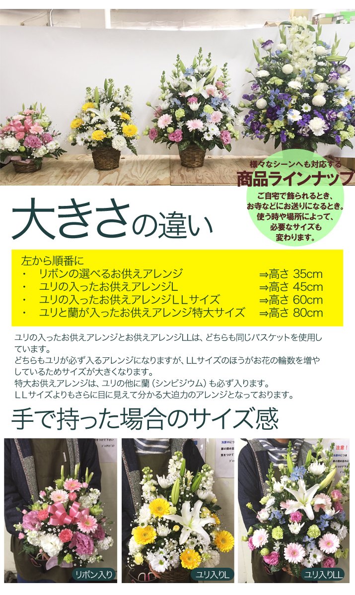 仏花 お供え花 初盆 法事 カトレア 百合 アレンジ 仏花 お供え花 初盆